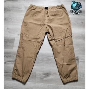 Mens Khaki Pants Pull On Buckle Jogger Style Mens Size XXL First Assembly New